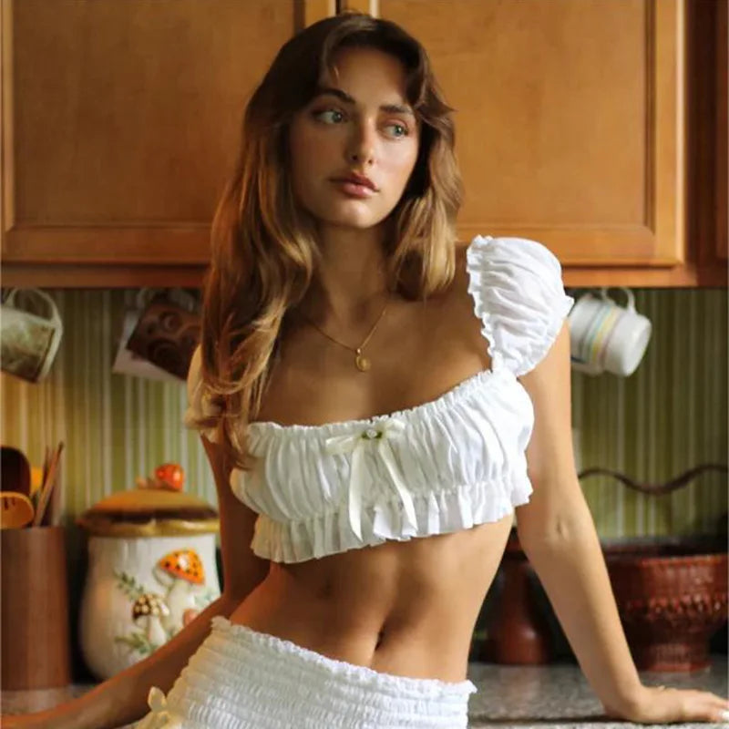 Butterfly White Off shoulder top