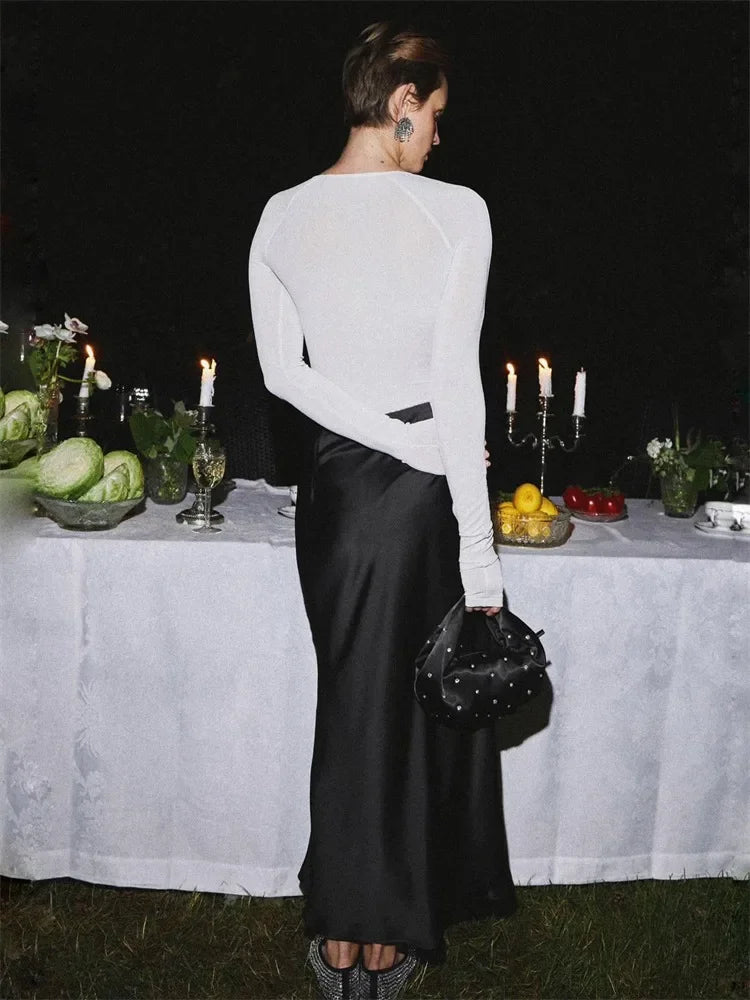 Satin Maxi Skirt