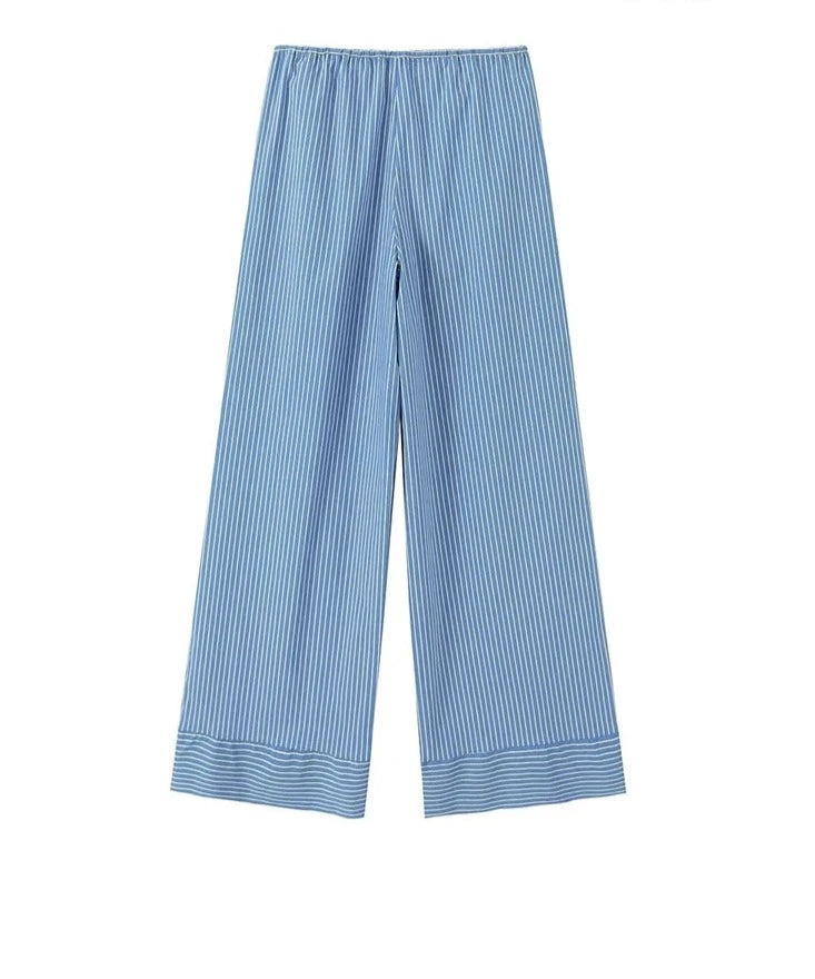 Blue Striped Pants