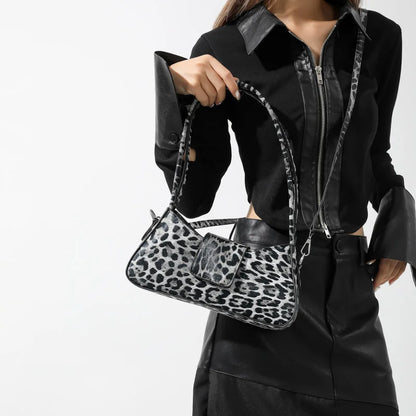 Leopard Print baguette bag