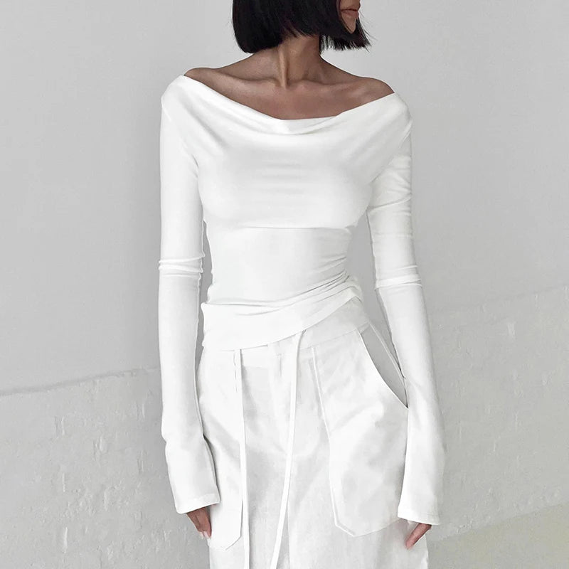 Mod Ruched Off The Shoulder Top